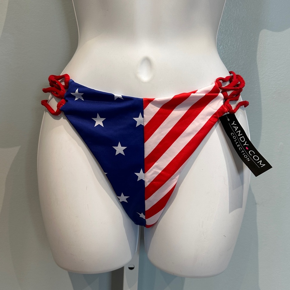 Yandy Stars and Stripes Bikini Bottom Medium New with Tags